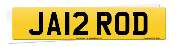 Registration number JA12 ROD